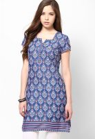 Aurelia Blue Printed Kurtis