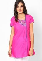 Aurelia Pink Solid Kurtis