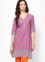 Aurelia Purple Printed Kurtis