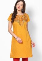 Aurelia Yellow Solid Kurtis