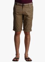 BEEVEE Brown Solid Shorts