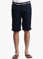 BEEVEE Navy Blue Printed Shorts