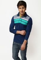 Basics Blue Striped Polo T-Shirts