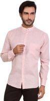 Basilio Men's Solid Formal Pink Shirt