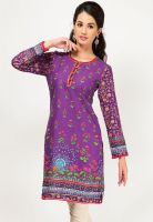 Biba Purple Printed Kurtis