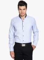 Black Coffee Blue Slim Fit Formal Shirt