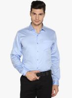 Black Coffee Blue Slim Fit Formal Shirt