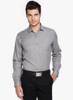 Black Coffee Grey Slim Fit Formal Shirt