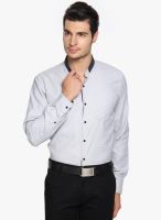 Black Coffee Grey Slim Fit Formal Shirt