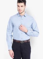 Black Coffee Light Blue Slim Fit Formal Shirt