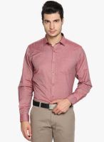 Black Coffee Mauve Slim Fit Formal Shirt