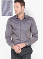 Black Coffee Printed Blue Formal Shirt