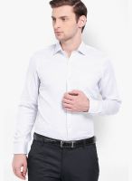 Black Coffee Striped Light Grey Formal Shirt