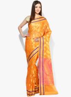 Bunkar Orange Printed Saree