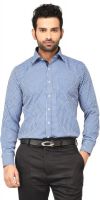 DC Washington Men's Checkered Formal Blue, White Shirt DC Washington Men's Checkered Formal Blue, White Shirt