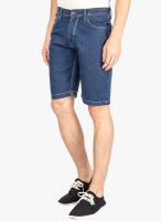 DERBY JEANS COMMUNITY Blue Solid Shorts