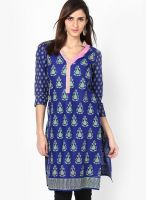 Divina Blue Printed Kurta