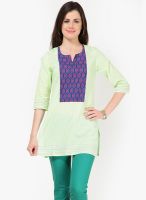 Divina Green Solid Kurtis