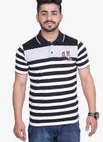 Duke Stardust Black Striped Polo T-Shirts