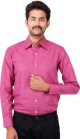 Fbbic Men's Solid Formal Pink Shirt