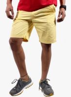 Fitz Yellow Solid Shorts