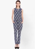 Fusion Beats Blue Printed Jumpsuit