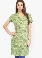 G Green Solid Kurtis