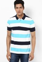 Giordano Blue Striped Polo T-Shirt