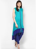 Global Desi Blue Solid Kurta