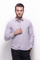 Grasim Men's Checkered Formal Red Shirt