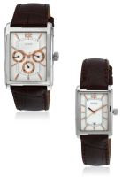 Guess W15060P1 Brown/Silver Analog Watch