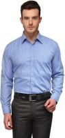 Hancock Men's Striped Formal Blue Shirt