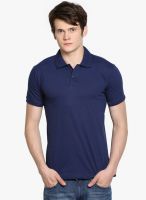 Highlander Blue Solid Polo TShirt