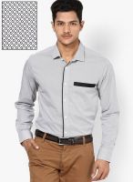 I Know Checked Light Grey Casual Shirt