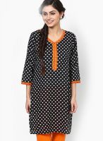 Jaipur Kurti Black Printed Kurtis