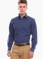 Jogur Solid Blue Formal Shirt