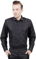 Jorzzer Roniya Men's Solid Formal Black Shirt