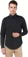 Karsci Men's Self Design Lounge Wear Black Shirt