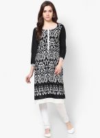 Kira Black Printed Kurta