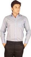 Kriss Men's Printed Formal Blue Shirt
