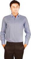 Kriss Men's Solid Formal Blue Shirt