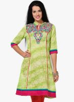 Kurti'S Green Printed Kurtis