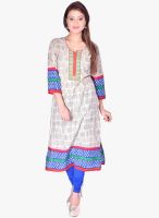 Kurti'S Off White Printed Kurtis