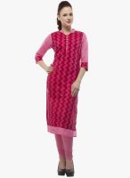 Kurti'S Pink Printed Kurta