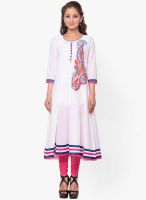 Kurti'S White Embroidered Kurtis