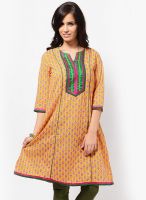 Kurti'S Yellow Printed Kurtis