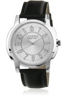 Laurels Original Lo-Ex-Silver Black/Silver Analog Watch