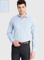 Mark Taylor Blue Check Slim Fit Formal Shirt