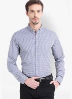 Mark Taylor Blue Check Slim Fit Formal Shirt