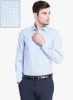 Mark Taylor Blue Checks Slim Fit Formal Shirt